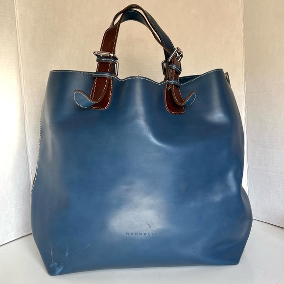 Nardelli Handbags - Nardelli Blue Leather Tote Bag